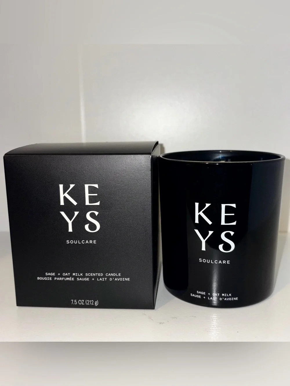 KEYS Soulcare Sage + Oat Milk Scented Candle 7.5 oz FULL SIZE